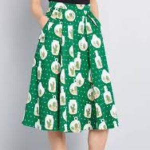Modcloth Colletif Cactus Skirt Size UK 26